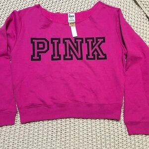 PINK Victoria’s Secret woman’s fleece cropped sweatshirt.